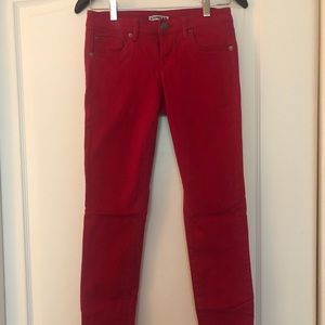 Express Red Skinny Jeans